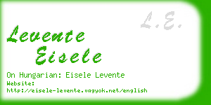 levente eisele business card